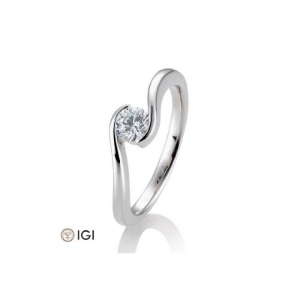 Bild von Verlobungsring Schwung 0.50 ct.  950/- Platin