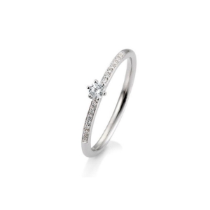 Bild von Verlobungsring Pavé 6er Krappe 0.17 ct.  950/- platin platin