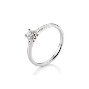 Bild von Verlobungsring Solitär 4 er Krappe 0.10 ct.  950/- platin platin