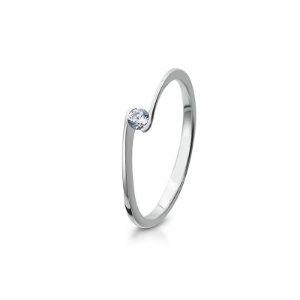 Bild von Verlobungsring 4er Krappe 0,10 ct. 750/- Weißgold