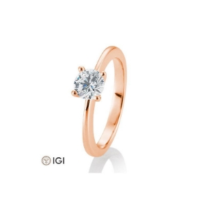 Bild von Verlobungsring Solitär 4 er Krappe  0.80 ct. 585/- Rotgold