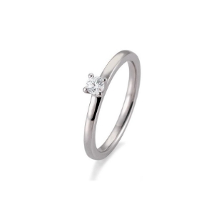 Bild von Verlobungsring Solitär 4 er Krappe 0.15 ct.  950/- platin platin