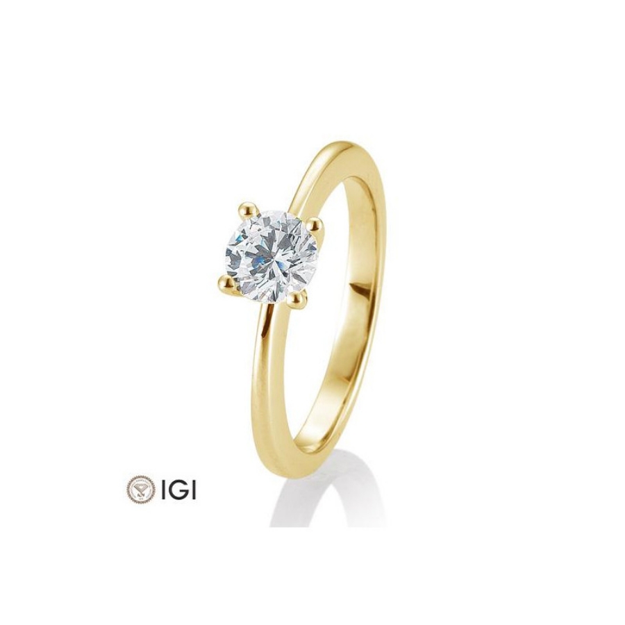 Bild von Verlobungsring Solitär 4 er Krappe 1.00 ct.  585/- Gold gelbGold