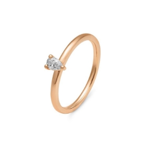 Bild von Verlobungsring Tropfen  0,17 ct. 585/- Rotgold