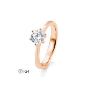 Bild von Verlobungsring Solitär 6 er Krappe 1.00 ct.  750/- Rotgold