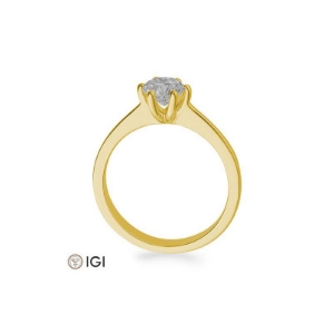 Bild von Verlobungsring Solitär 6 er Krappe 0.80 ct. 750/- Gelbgold