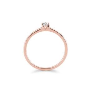Bild von Verlobungsring Solitär 6 er Krappe 0.10 ct.  750/- Rotgold
