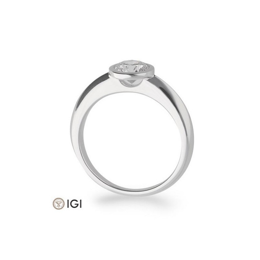 Bild von Verlobungsring Zarge  0.80 ct.  585/- Weißgold