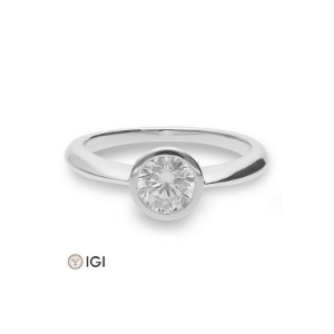 Bild von Verlobungsring Zarge  0.80 ct.  585/- Weißgold