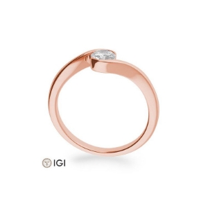 Bild von Verlobungsring Schwung 0.40 ct. 585/- Rotgold
