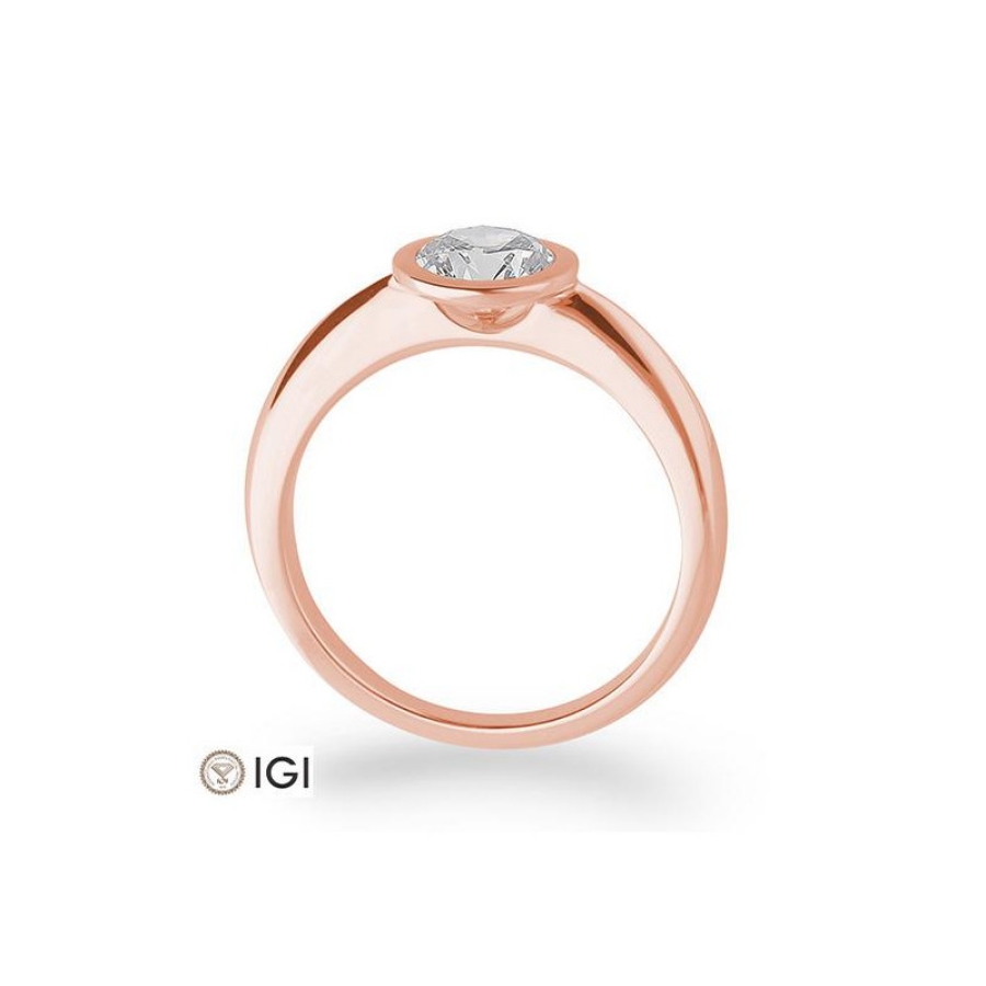 Bild von Verlobungsring Zarge  1.00 ct. 750/- Rotgold