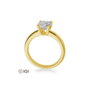 Bild von Verlobungsring Solitär 4 er Krappe  1.50 ct.  750/- Gelbgold