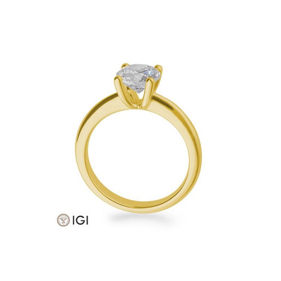 Bild von Verlobungsring Solitär 4 er Krappe  1.50 ct.  750/- Gelbgold