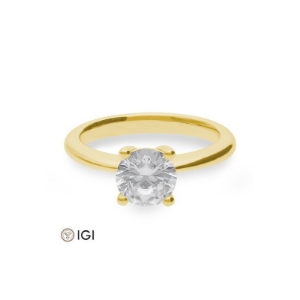 Bild von Verlobungsring Solitär 4 er Krappe  1.50 ct.  750/- Gelbgold