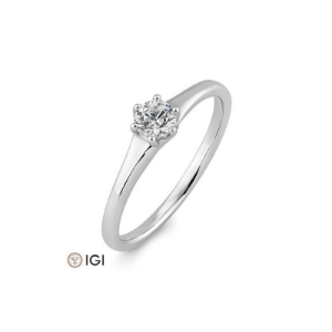 Bild von Verlobungsring Solitär 6 er Krappe 0.30 ct. 585/- Weißgold