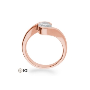 Bild von Verlobungsring Schwung 1.00 ct. 750/- Rotgold