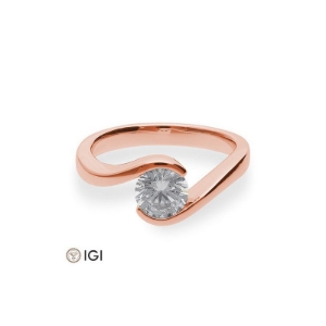 Bild von Verlobungsring Schwung 1.00 ct. 750/- Rotgold