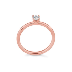 Bild von Verlobungsring Solitär 4 er Krappe 0.20 ct. 585/- Rotgold