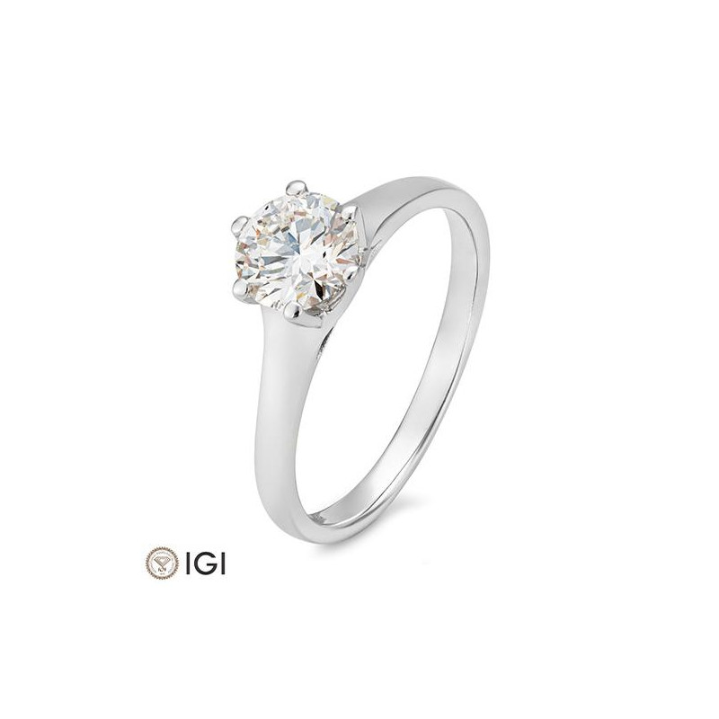 Bild von Verlobungsring Solitär 6 er Krappe 1.00 ct. 585/- Weißgold