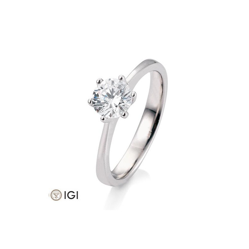 Bild von Verlobungsring Solitär 6 er Krappe 1.50 ct. 950/- Platin