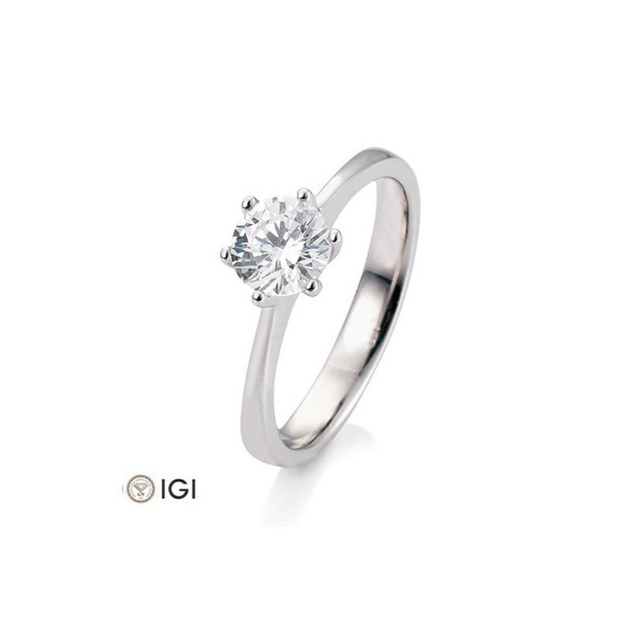 Bild von Verlobungsring Solitär 6 er Krappe 1.50 ct. 950/- Platin