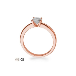 Bild von Verlobungsring Solitär 4 er Krappe  0.80 ct. 585/- Rotgold