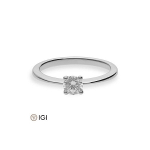 Bild von Verlobungsring Solitär 4 er Krappe 0.40 ct.  950/- Platin