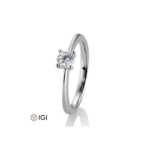 Bild von Verlobungsring Solitär 4 er Krappe 0.40 ct.  950/- Platin
