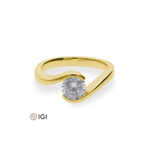 Bild von Verlobungsring Schwung 1.00 ct.  750/- Gelbgold