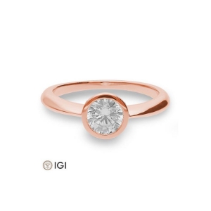 Bild von Verlobungsring Zarge  0.80 ct. 750/- Rotgold