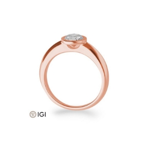 Bild von Verlobungsring Zarge  0.80 ct. 750/- Rotgold