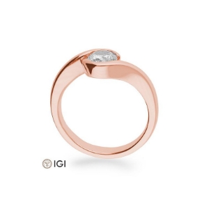 Bild von Verlobungsring Schwung 0.80 ct. 750/- Rotgold