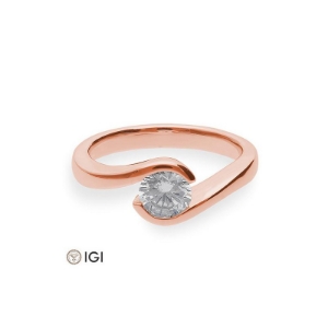 Bild von Verlobungsring Schwung 0.80 ct. 750/- Rotgold