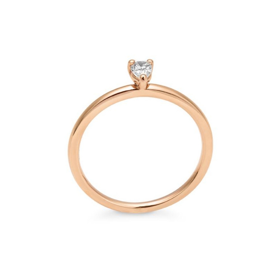 Bild von Verlobungsring Tropfen  0,17 ct. 585/- Rotgold