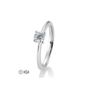 Bild von Verlobungsring Solitär 4 er Krappe 0.50 ct.  750/- Weißgold