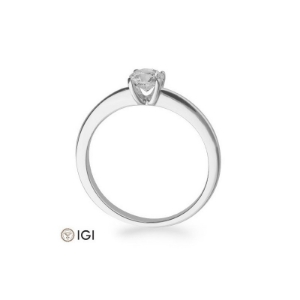 Bild von Verlobungsring Solitär 4 er Krappe 0.50 ct.  750/- Weißgold