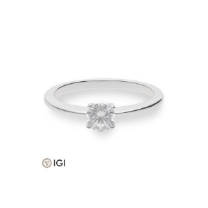 Bild von Verlobungsring Solitär 4 er Krappe 0.50 ct.  750/- Weißgold