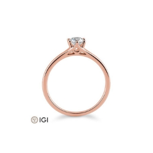 Bild von Verlobungsring Solitär 6 er Krappe 0.40 ct.  750/- Rotgold