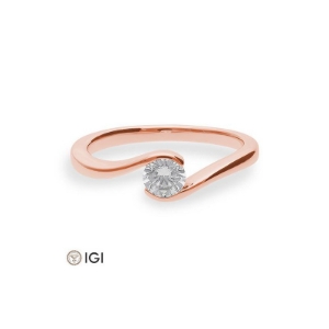 Bild von Verlobungsring Schwung 0.40 ct. 750/- Rotgold