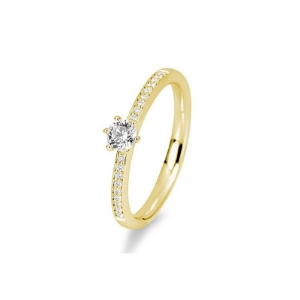 Bild von Verlobungsring Pavé 6er Krappe 0.34 ct.  750/- Gelbgold