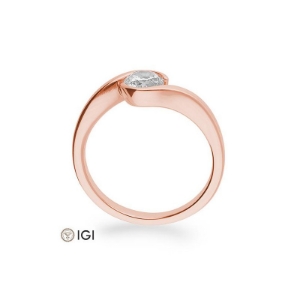 Bild von Verlobungsring Schwung 0.60 ct. 750/- Rotgold