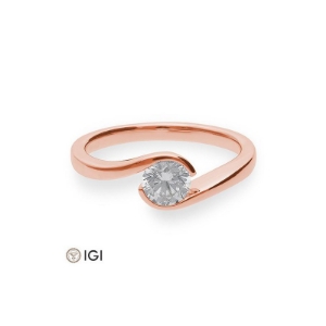Bild von Verlobungsring Schwung 0.60 ct. 750/- Rotgold