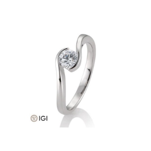 Bild von Verlobungsring Schwung 0.50 ct. 750/- Weißgold