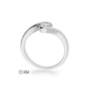Bild von Verlobungsring Schwung 0.50 ct. 750/- Weißgold