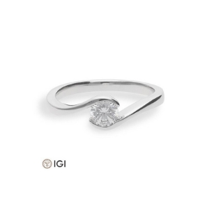 Bild von Verlobungsring Schwung 0.50 ct. 750/- Weißgold