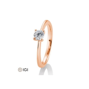 Bild von Verlobungsring Solitär 4 er Krappe 0.40 ct.  750/- Rotgold