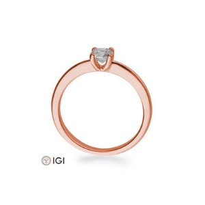 Bild von Verlobungsring Solitär 4 er Krappe 0.40 ct.  750/- Rotgold