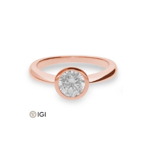 Bild von Verlobungsring Zarge  1.00 ct.  750/- Rotgold