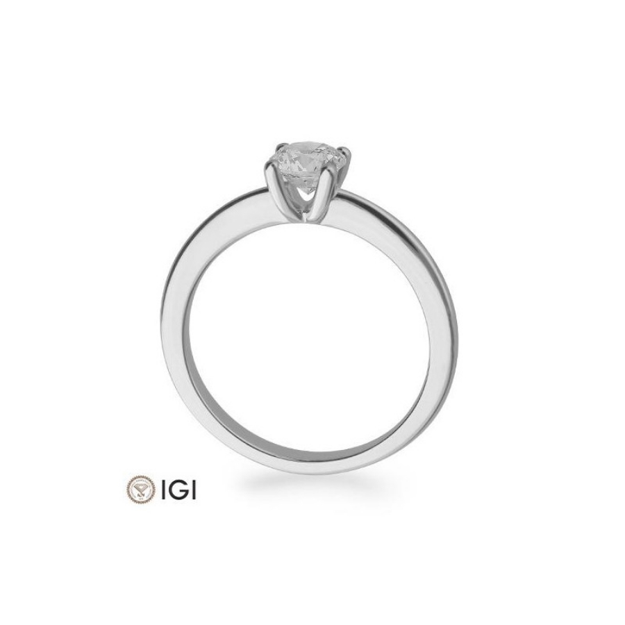 Bild von Verlobungsring Solitär 4 er Krappe 0.60 ct.  585/- Weißgold