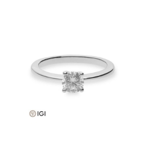 Bild von Verlobungsring Solitär 4 er Krappe 0.60 ct.  585/- Weißgold